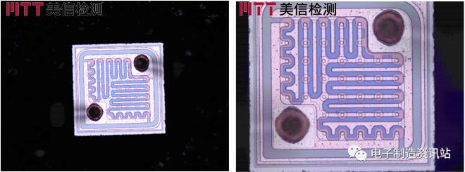 正常三極管開封后形貌