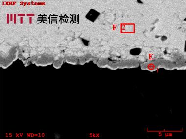 正常樣品電極成分分析位置示意圖